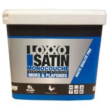 Acrylfarbe Satin Einzeltönung Wände & Decken Weiß 6 L - Loxxo