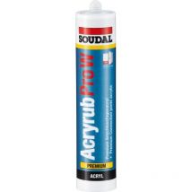 Soudal - Masa selladoras de acrílico Pro-W Premium- Acryl 310ml, negro (por 15)