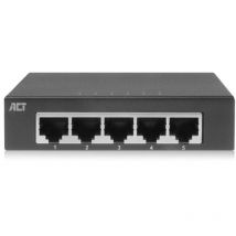 ACT - Commutateur réseau 10/100/1000 Mbps 5 ports - design métallique
