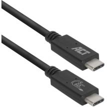 ACT - Câble usb c vers usb c de 2 m, usb 3.0, pd 60 w Câble usb c à charge rapide, vitesse de données 5 Gbit/s, câble certifié if - AC7402