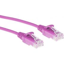 ACT - DC9402 Câble réseau Cat6 u/utp lszh lan fin 3,8 mm flexible sans accroc avec connecteur RJ45 pour utilisation dans les centres de données Rose