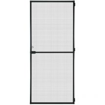 Porte moustiquaire articulée action anthracite 100x210cm