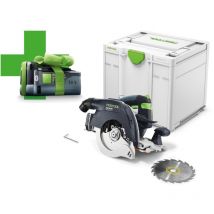 Festool - action : Scie circulaire à capot basculant sans fil hkc 55 EB-Basic - 577034 - y compris 1 batterie gratuite incluse dans la livraison