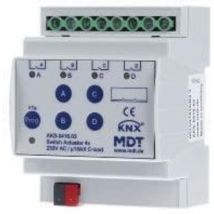 Mdt Technologies - actionneur de commutation 4 fois pour knx maisons et batiments intelligents automation AKS-0416.03 mdt