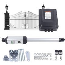 Senderpick - Actionneur de portail électrique pour portail battant - Ouverture automatique de portail - 300 kg - 50 w - Avec 2 télécommandes
