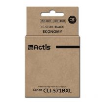 KC-571Bk Tinte (Ersatz für Canon CLI-571Y Standard 12 ml schwarz) - Actis