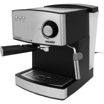 Mesko - ms 4403 Machine à Espresso Manuelle 15 Bars,1,6 l, Buse Vapeur à Lait, Chauffe -Tasses 850W Argent