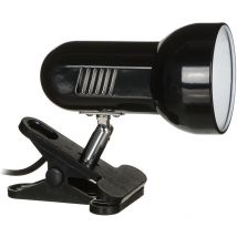 Activejet lampada da tavolo con morsetto, nero, metallo, filettatura e27