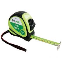 Metro flessometro a nastro con Corpo in abs ergonomico-8 m x 25 mm