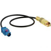 Adnauto Rückfahrkamera Adapter Fakra (m) / Cinch (m) – 25 cm – Für Ford, Mercedes, Porsche Cayenne