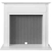 Florence Stove Fireplace in Pure White & Grey, 48 Inch - Pure White and Grey - Adam