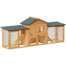 Rabbit Hutch Cage 2 Floors Removable Drawer Outdoor