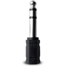 Adaptador Audio Estereo Jack 3.5 Hembra - Jack 6.35 Macho Negro