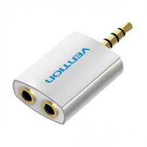 Vention - Adaptateur audio BDAW0/ Jack 3.5 mâle - 2x Jack 3.5 femelle/ White