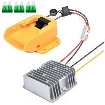 Sjqka - Adaptador de corriente cc para batería Dewalt de 20 v máx., convertidor reductor de voltaje de 20 v a 12 v, inversor de potencia de 180 w,
