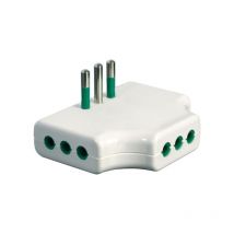 Fanton - Adaptador de enchufe plano 87250 de S11 a 3P11 blanco