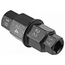 Adaptador de rueda delantera de motocicleta (17, 19 y 22 mm) con llave de vaso y montaje para eje de rueda delantera de motocicleta de 24 mm ( Dpzo