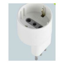 Electraline - Adaptador descasado 10a blanco color 71020