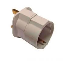 BF - Adaptador europeo a reino unido 13 a 250 v blanco (retractilado)
