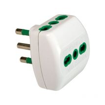 Adaptador Fanton 87180 de S17 a 2P17/11+1P40 Sistema Vertical Blanco