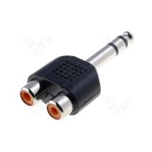 Ninigi - Adaptador jack 6,3 Macho Stereo a 2 rca Hembra E-AC25