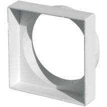 Adaptateur 101x101mm pour grille cheminée - trou Ø100mm