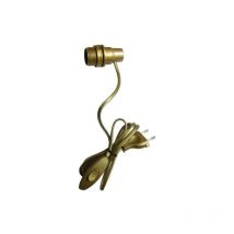 Electraline - Adaptateur ampoule bouteille E14 avec interrupteur et fiche 2x0.75 à 1.5m, or