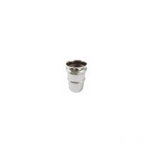Adaptateur Appolo Pellets simple paroi - Adaptateur 80 mâle /80 femelle - finition noir mat