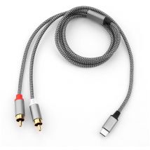 Adaptateur audio auxiliaire Lightning To rca, adaptateur de séparateur stéréo y pour certains iPhone, Ipad pour amplificateur de puissance, voiture,