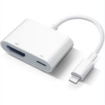 Debuns - Adaptateur av numérique Apple Lightning Adaptateur Lightning vers hdmi certifié Apple MFi Connecteur de câble hdmi Écran de synchronisation