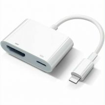 Adaptateur av numérique Apple Lightning Adaptateur Lightning vers hdmi certifié Apple MFi Connecteur de câble hdmi Écran de synchronisation 1080P