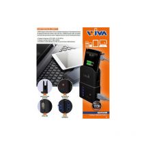 Wiva - adaptateur avec poche téléphone portable et chargeur usb 5v + 2 prises bypass 16a
