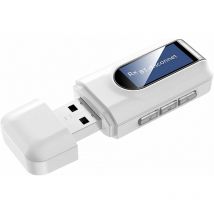 Adaptateur Bluetooth usb 5.0, Adaptateur Audio Bluetooth usb 2 en 1 tv Ordinateur Voiture Bluetooth 5.0 récepteur et émetteur