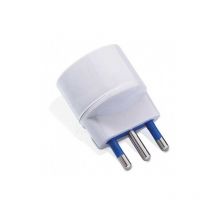 Adaptateur Bouchon 16A S17 - Prise Schuko Blanc