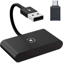Adaptateur CarPlay pour iPhone Adaptateur sans fil, convertit CarPlay filaire en CarPlay sans fil 5 GHz WiFi Auto Connect, pour iPhone iOS 10+