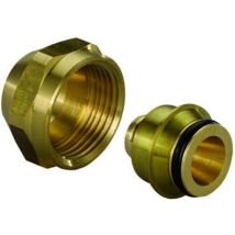 Adaptateur compression vario 14X2-G3/4''FT euro pour la connexion du tube evalpex au collecteur, couleur chrome (référence 106528