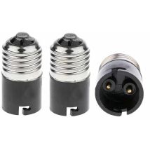 Swyeoot - Adaptateur d'ampoule BR-Vie E27 vers B22 amp Convertisseur, convertisseur de base d'ampoule à baïonnette E27 Edison vers B22 (lot de 3)