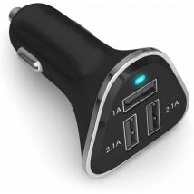 Adaptateur De Chargeur De Voiture Usb 3 Ports Compatible Avec Iphone 6 7 8 9 x Xr Xs 11, Galaxy S10 S9 S8 S7 Note, Téléphones Portables Lg,