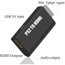 Alwaysh - Adaptateur De Convertisseur Ps2 À Hdmi, Convertisseur Vidéo Ps2 En Convertisseur Hdmi, Sortie Audio Avec Écran Hdtv De 3,5 Mm Hdmi Supporte 