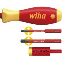 Jeu d'adaptateurs dynamométriques easyTorque electric 2,8 Nm avec étui slimVario et slimBits sl/pz, 4 pcs (41478) - Wiha