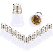 Adaptateur de douille B22 à E27, convertisseur de culot de lampe, adaptateur de douille d'ampoule pour ampoules led et ampoules à incandescence, 15