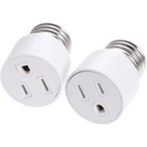 Adaptateur de douille d'ampoule E26, 2 pièces, convertisseur de prise de courant, adaptateur de douille d'ampoule