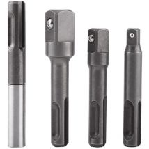Jeffergarden Adaptateur de douille hexagonale SDS Plus à 1/4" et connecteur d'extension de foret carré 1/4"3/8"1/2"