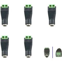 Housecurity - adaptateur de fiche de bande led pour connexion d'alimentation 5 pcs.