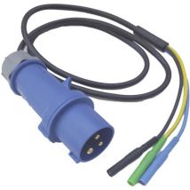 Adaptateur électrique CEE-16A 3 pôles – 0,32 kg – Configuration raccord, Intensité courant, Tension électrique, Indice de protection – HT Instruments