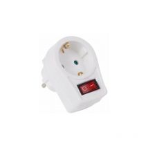 Adaptateur de prise avec interrupteur - 1 prise