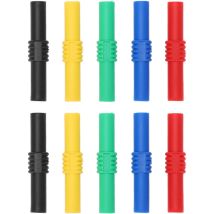 Basetbl - Adaptateur de prise banane femelle vers femelle isolé de 4 mm, 5 couleurs, pour onduleurs, équipement industriel