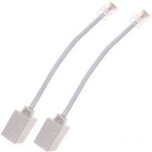 Adaptateur de prise téléphonique vers convertisseur RJ11 Connecteurs de câble Ethernet Jack mâle Cuivre Abs 2 pièces