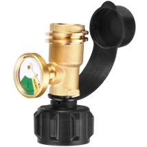 Adaptateur De RéServoir De Gaz, Indicateur De Niveau De Jauge De RéServoir De Propane DéTecteur De Fuite à Code Couleur Universel Pour Barbecue à Gaz