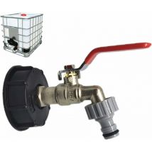 Adaptateur De Réservoir D'eau ibc 1\/2 , Robinet Cuve 1000L, Adaptateur De Conteneur ibc, Accessoires De Réservoir Ibc, Robinet De Sortie Ibc S60x6,